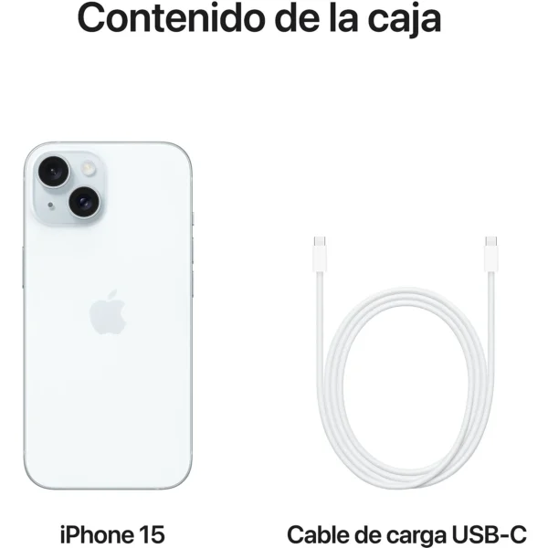 Apple iPhone 15, Azul, 128 GB, 5G, 6.1" OLED Nuevo - Imagen 3