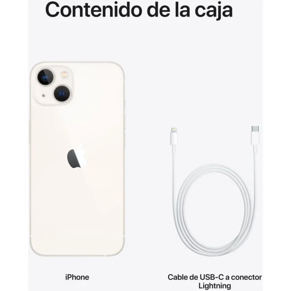 Apple iPhone 13, Blanco estrella, 128 GB, 5G, 6.1" OLED Super Retina XDR Nuevo - Imagen 2