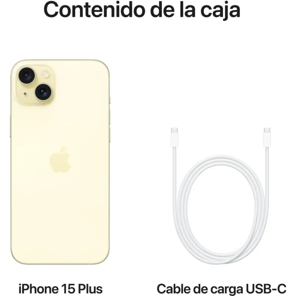 Apple iPhone 15 Plus, Amarillo, 128 GB, 5G, 6.7 " Pantalla Super Retina - Imagen 2