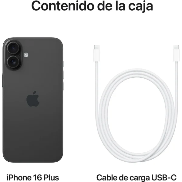 Apple iPhone 16 Plus, Negro, 128 GB, 5G, 6.7 " OLED - Imagen 2