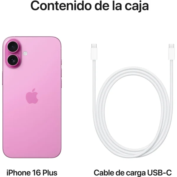 Apple iPhone 16 Plus, Rosa, 128 GB, 5G, 6.7 " OLED - Imagen 3