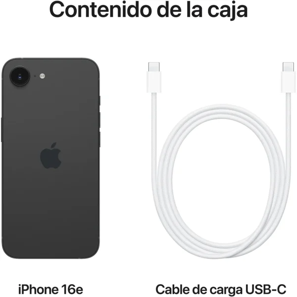 Apple iPhone 16e, Negro, 128 GB, 5G, 6.1 " OLED Nuevo - Imagen 2